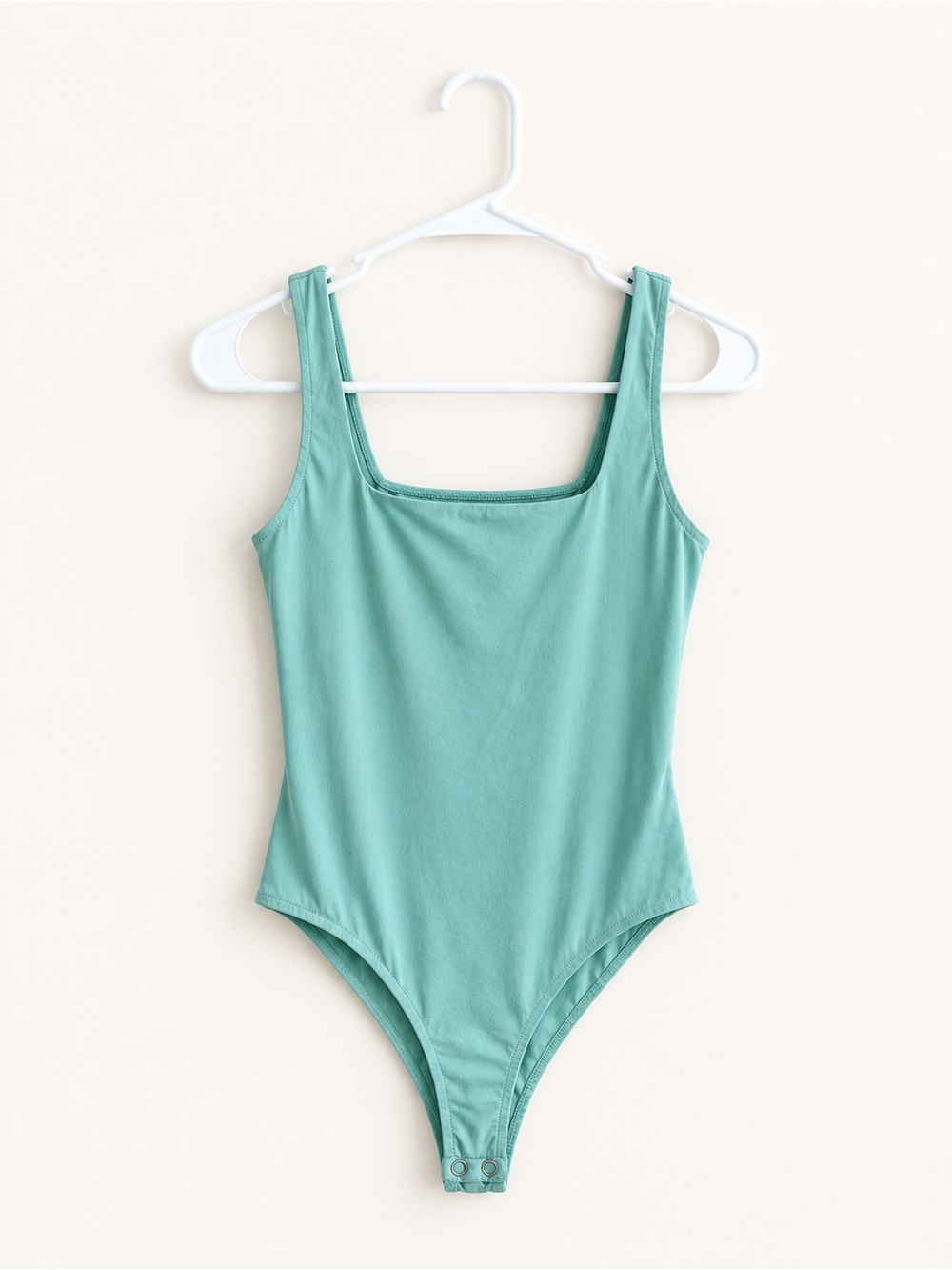 Auden Mint Green Square Neck Bodysuit